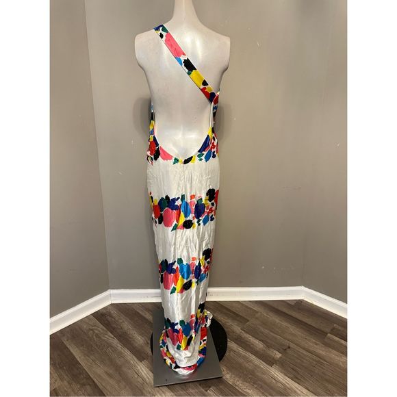 RAISA VANESSA Floral Print One-Shoulder Gown US 4 $2860 - Picture 9 of 11